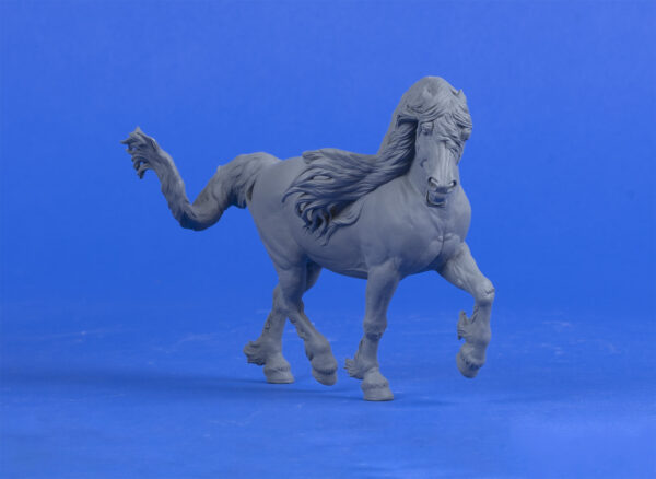 Annihilator "Angry Drafter" Boulonnais stallion Test Print.