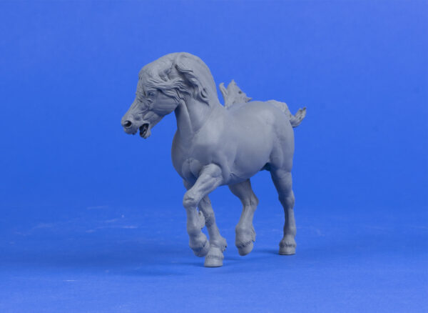 Annihilator "Angry Drafter" Boulonnais stallion Test Print.