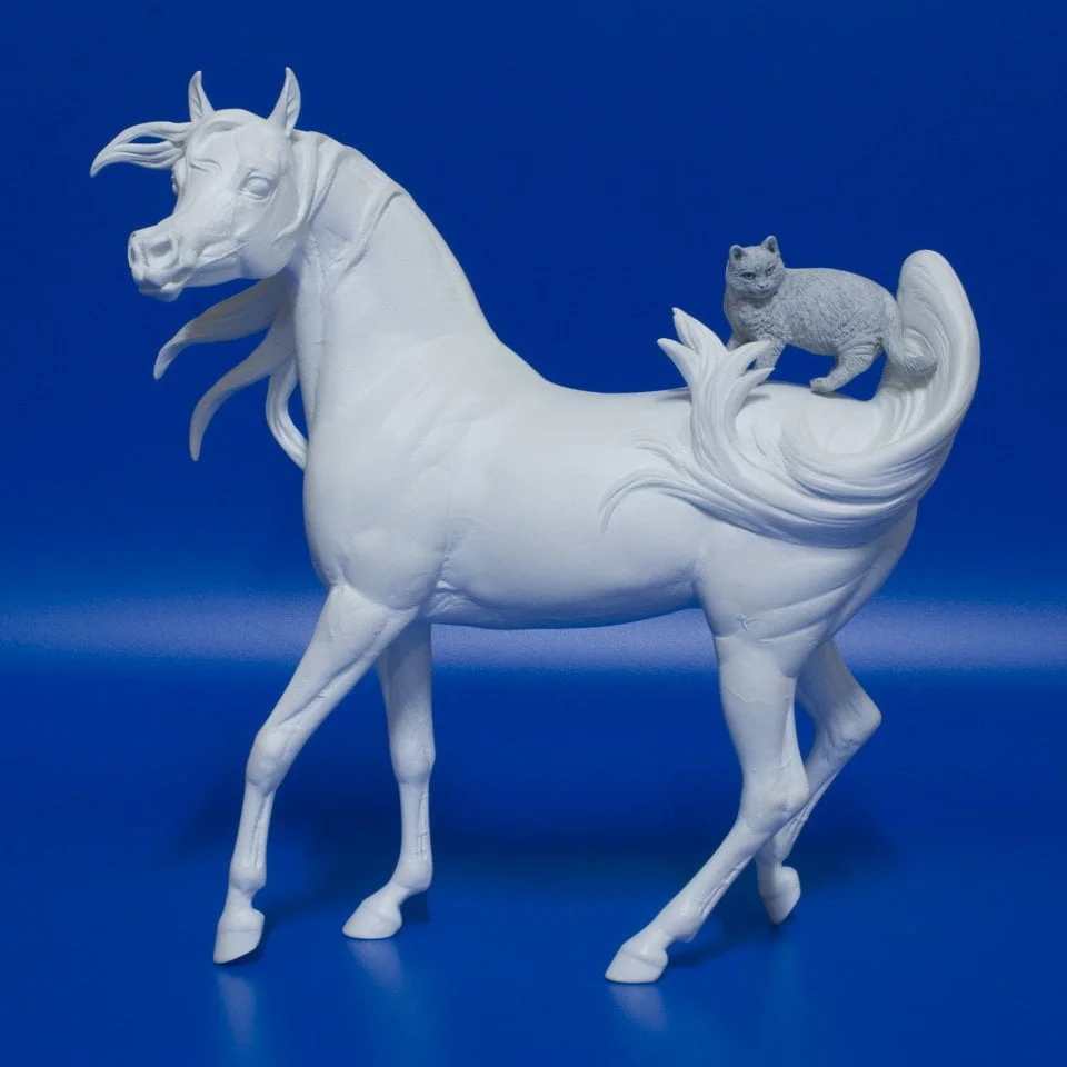 Godolphin with Grimalkin the Stable Cat.